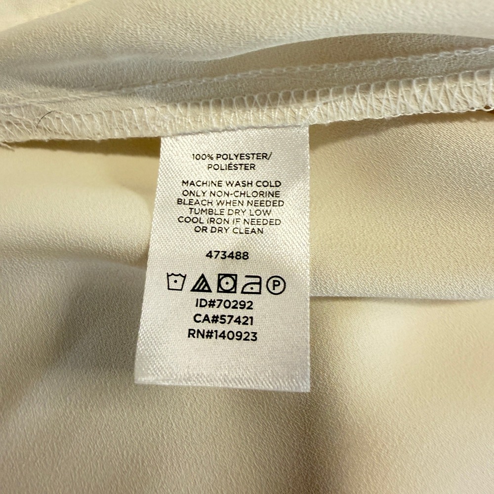 LOFT Ivory Square Neck Puff‎ Sleeve Blouse LP - Picture 4 of 6